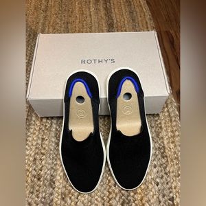 Rothy’s The City Slip On Sneaker. Women’s Size 11.5 in Black. Never Worn-in Box.